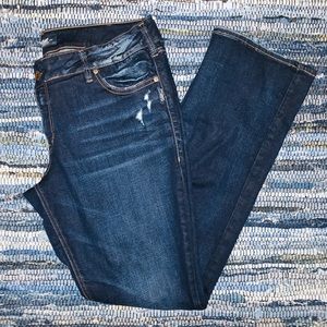 Silver Elyse Slim Boot Medium/Dark Distressed Jean